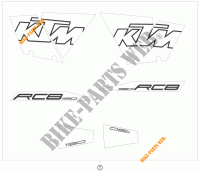 ADESIVOS para KTM 1190 RC8 ORANGE 2009