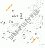 DEPÓSITO / BANCO para KTM 1190 RC8 WHITE 2009