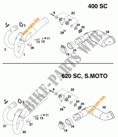 ESCAPE para KTM 620 SC SUPER-MOTO 2000