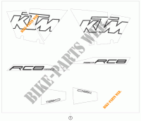 ADESIVOS para KTM 1190 RC8 BLACK 2009