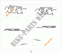 ADESIVOS para KTM 1190 RC8 BLACK RRS 2009