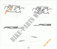 ADESIVOS para KTM 1190 RC8 BLACK 2009
