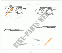 ADESIVOS para KTM 1190 RC8 ORANGE 2009