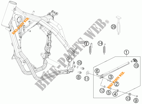 DESCANSO LATERAL / CENTRAL para KTM 300 XC-W 2016