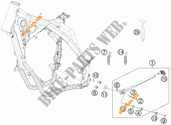 DESCANSO LATERAL / CENTRAL para KTM 300 XC 2016