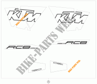 ADESIVOS para KTM 1190 RC8 ORANGE 2008