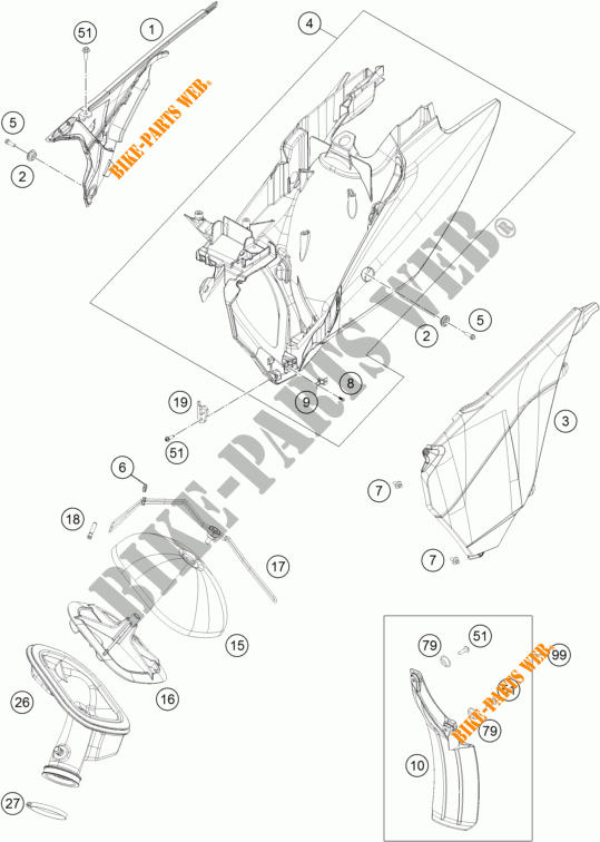 FILTRO AR para KTM 250 XCF-W 2016