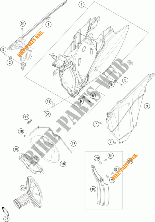 FILTRO AR para KTM 250 XC-F 2015