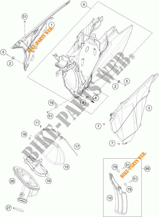 FILTRO AR para KTM 450 XC-W 2016