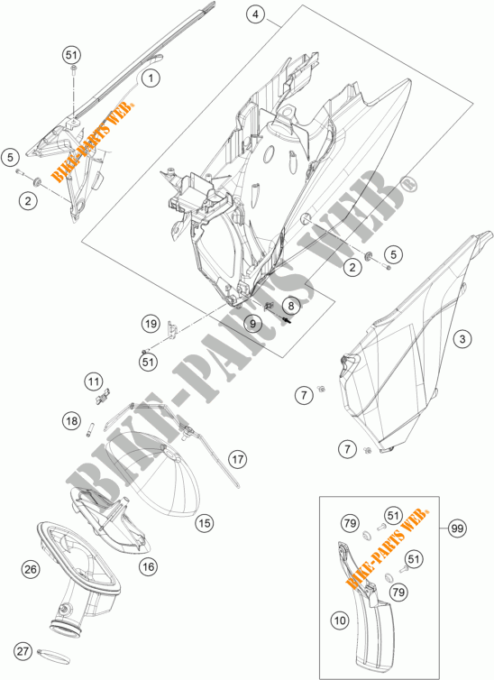 FILTRO AR para KTM 450 XC-W 2014