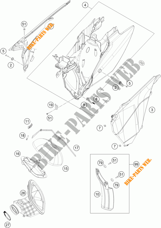 FILTRO AR para KTM 450 XC-F 2015