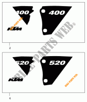 ADESIVOS para KTM 400 MXC RACING 2001