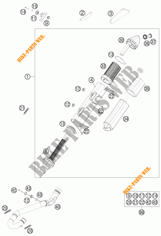 ESCAPE para KTM 350 XCF-W SIX DAYS 2016