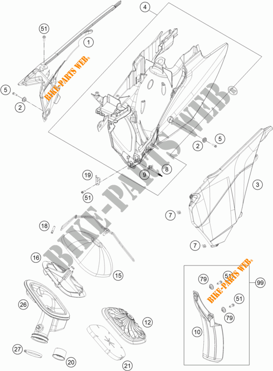 FILTRO AR para KTM 350 XCF-W SIX DAYS 2016