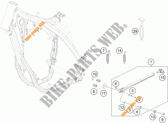 DESCANSO LATERAL / CENTRAL para KTM 350 XCF-W SIX DAYS 2014