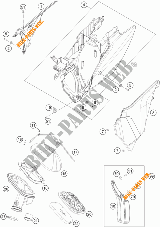 FILTRO AR para KTM 350 XCF-W 2016