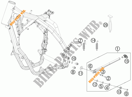 DESCANSO LATERAL / CENTRAL para KTM 250 XC 2016