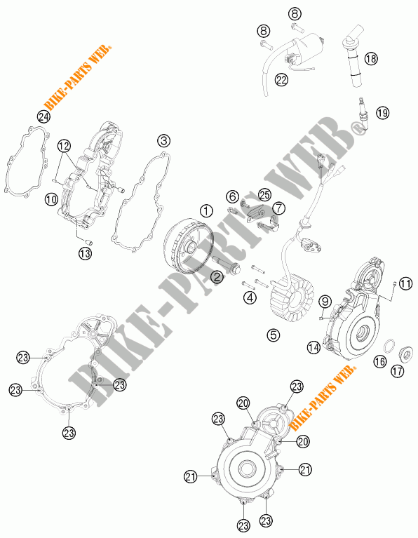 IGNIÇÃO para KTM FREERIDE 350 2014
