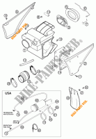 FILTRO AR para KTM 640 LC4-E STAHLBLAU 2002