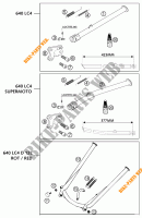 DESCANSO LATERAL / CENTRAL para KTM 640 LC4-E SIX DAYS 2002