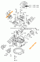 CILINDRO / CABEÇA DE MOTOR para KTM 640 LC4-E SILVER 2001