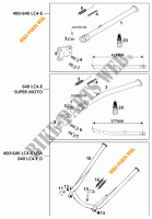 DESCANSO LATERAL / CENTRAL para KTM 640 LC4-E SILVER 2001