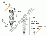 AMORTECEDOR para KTM 640 LC4-E ROT 2002