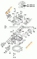 CABEÇA DE MOTOR para KTM 620 SC 2001