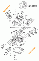 CABEÇA DE MOTOR para KTM 620 EGS-E 37KW 20LT ROT 1997