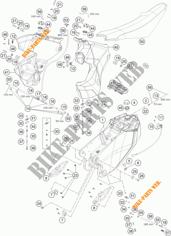 DEPÓSITO / BANCO para KTM 450 RALLY FACTORY REPLICA 2017