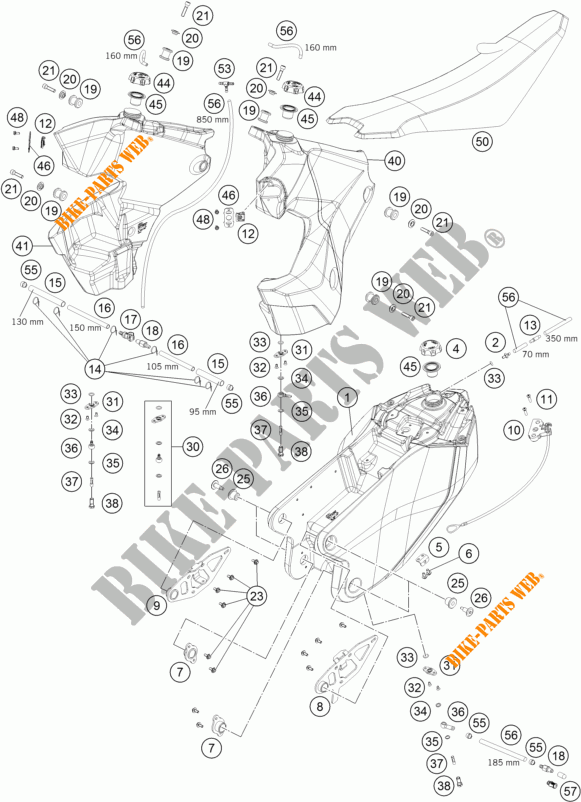 DEPÓSITO / BANCO para KTM 450 RALLY FACTORY REPLICA 2015