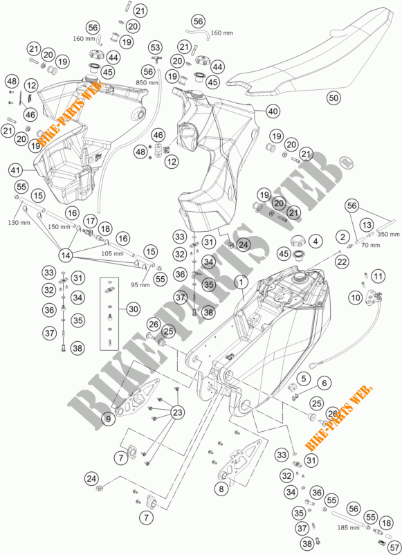 DEPÓSITO / BANCO para KTM 450 RALLY FACTORY REPLICA 2016