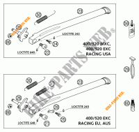 DESCANSO LATERAL / CENTRAL para KTM 520 EXC RACING 2002