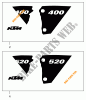 ADESIVOS para KTM 520 EXC RACING 2001