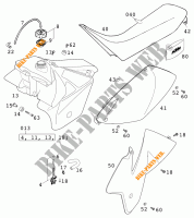 DEPÓSITO / BANCO para KTM 520 EXC RACING 2001