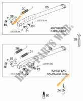 DESCANSO LATERAL / CENTRAL para KTM 520 EXC RACING 2001