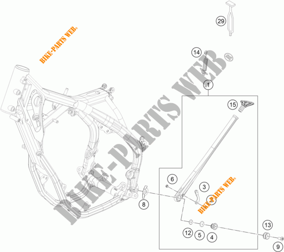 DESCANSO LATERAL / CENTRAL para KTM 500 EXC-F 2017