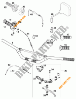 GUIADOR / CONTROLES para KTM 300 EXC MARZOCCHI/OHLINS 1996