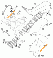 DEPÓSITO / BANCO para KTM 250 EXC-F RACING 2003