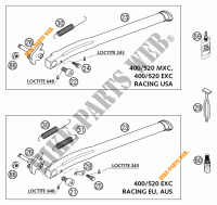 DESCANSO LATERAL / CENTRAL para KTM 250 EXC-F RACING 2003