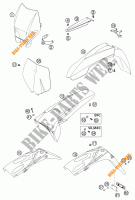 PLÁSTICOS para KTM 125 EXC SIX-DAYS 2002
