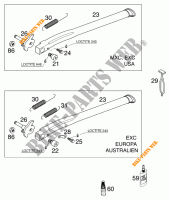 DESCANSO LATERAL / CENTRAL para KTM 125 EXC 2001