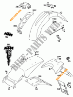 PLÁSTICOS para KTM 400 EXC WP 1994