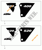 ADESIVOS para KTM 400 EXC RACING 2001