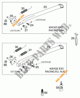 DESCANSO LATERAL / CENTRAL para KTM 400 EXC RACING 2001