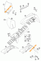 PLÁSTICOS para KTM 250 EXC SIX-DAYS 2002