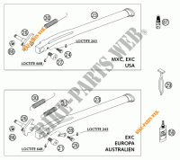 DESCANSO LATERAL / CENTRAL para KTM 250 EXC 2002