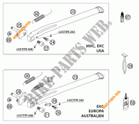DESCANSO LATERAL / CENTRAL para KTM 250 EXC 2002