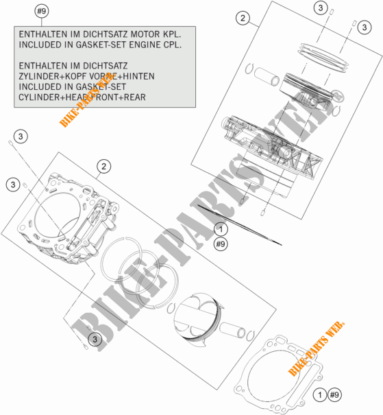 CILINDRO para KTM 1290 SUPER DUKE R SPECIAL EDITION ABS 2016