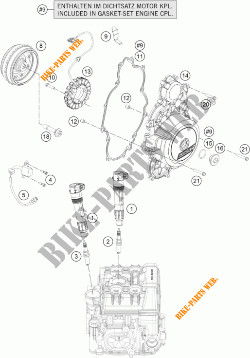 IGNIÇÃO para KTM 1290 SUPER DUKE R SPECIAL EDITION ABS 2016